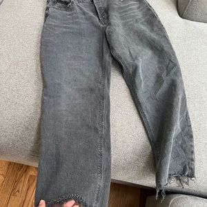 Grey Slouchy Straight Petite Old Navy Jeans